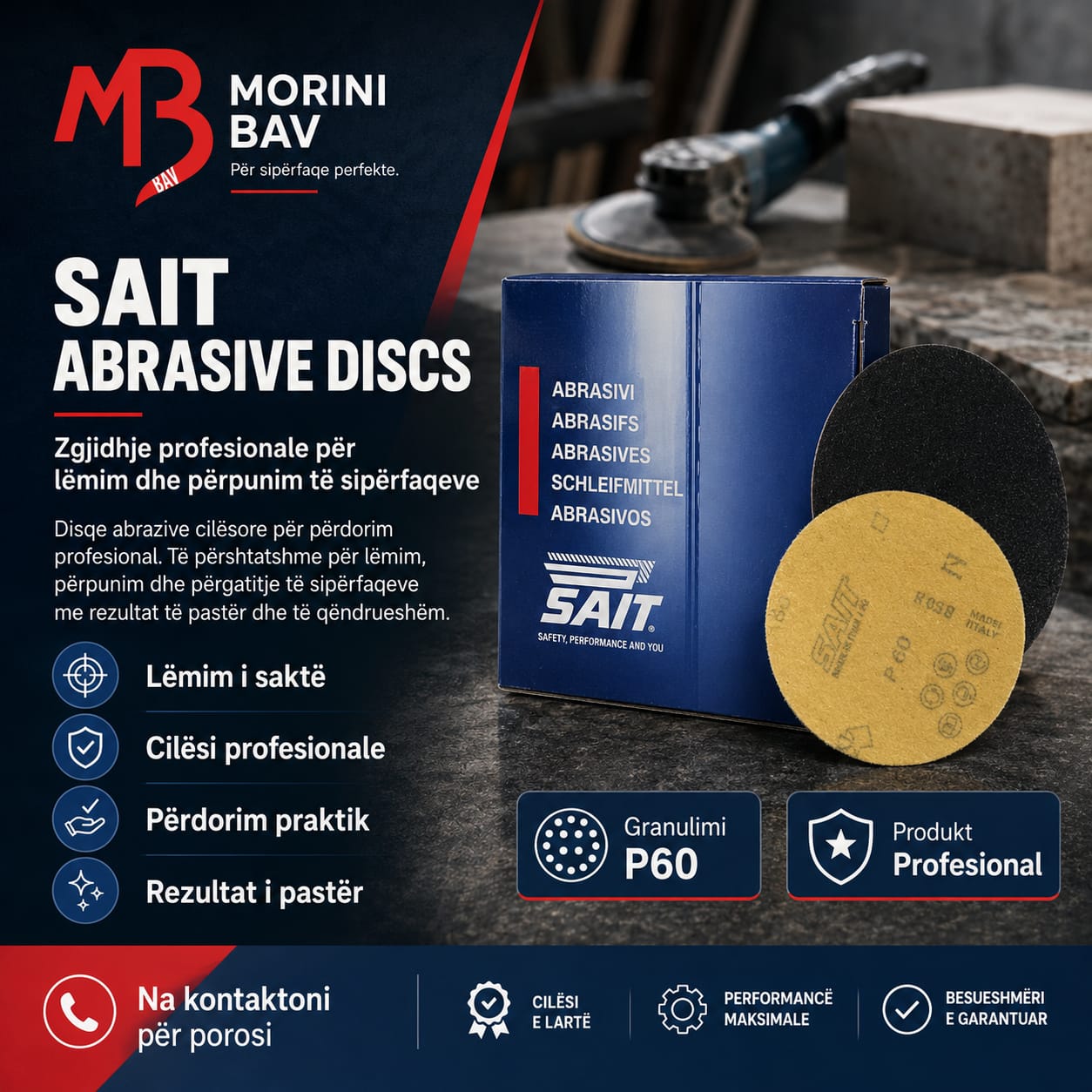 SAIT Abrasive Discs (Granulimi P60)